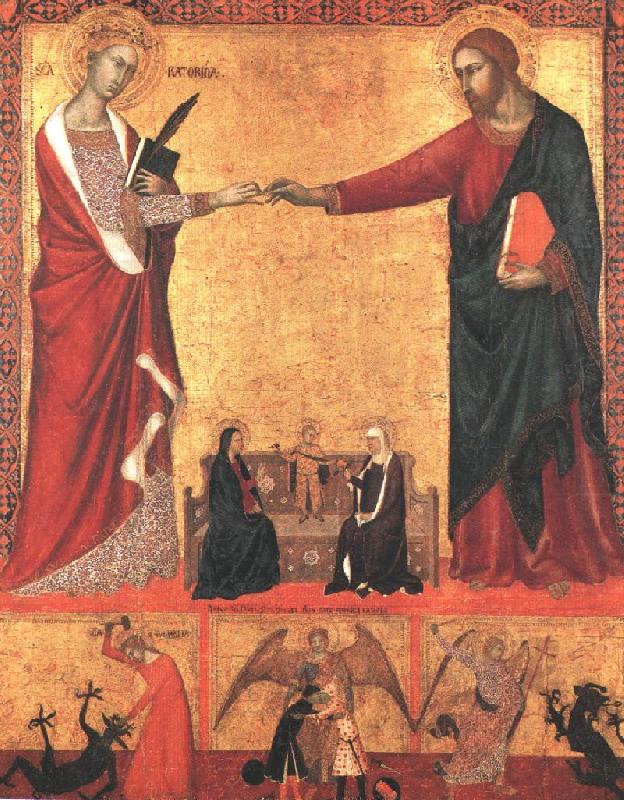 The Mystical Marriage of Saint Catherine sds, Barna da Siena